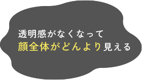 透明感はなくなって顔全体がどんより見える